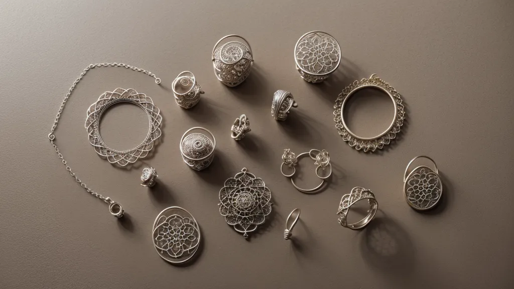 Herramientas de joyería y piezas de arcilla fría en un taller creativo.