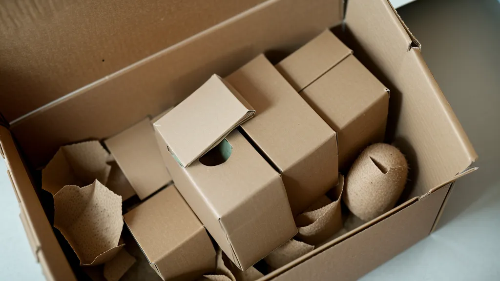 Técnica de caja dentro de caja para empaque seguro de piezas de arcilla fría decorativa